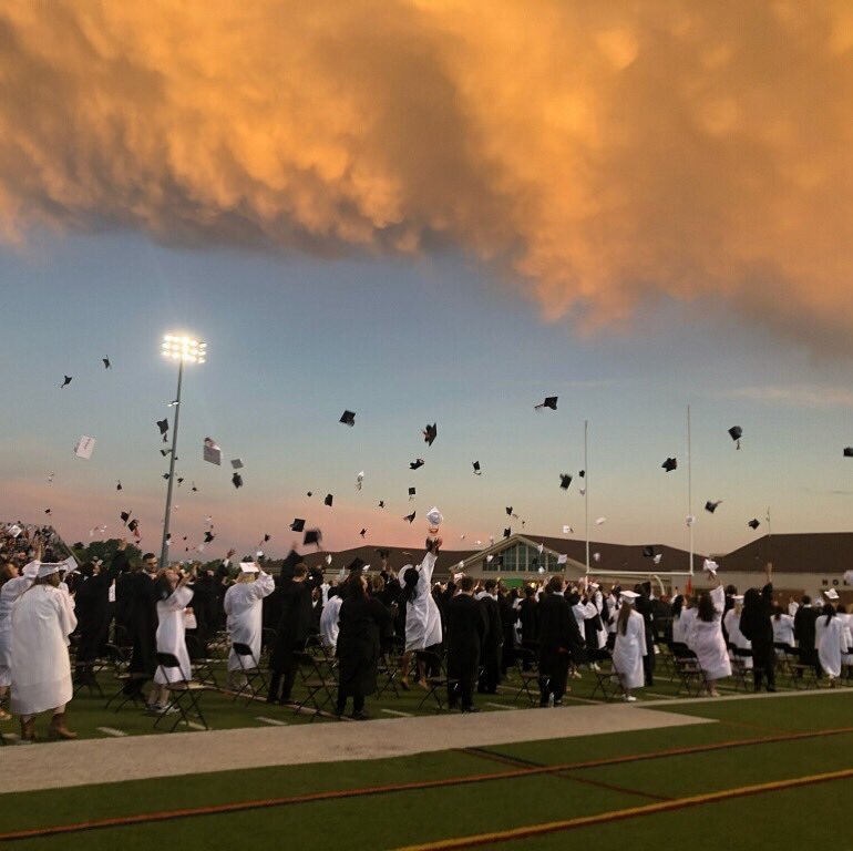 2021 Graduation Night cap tossing