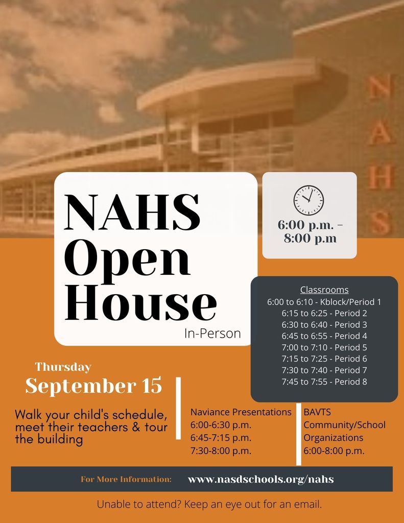 NAHS Open House