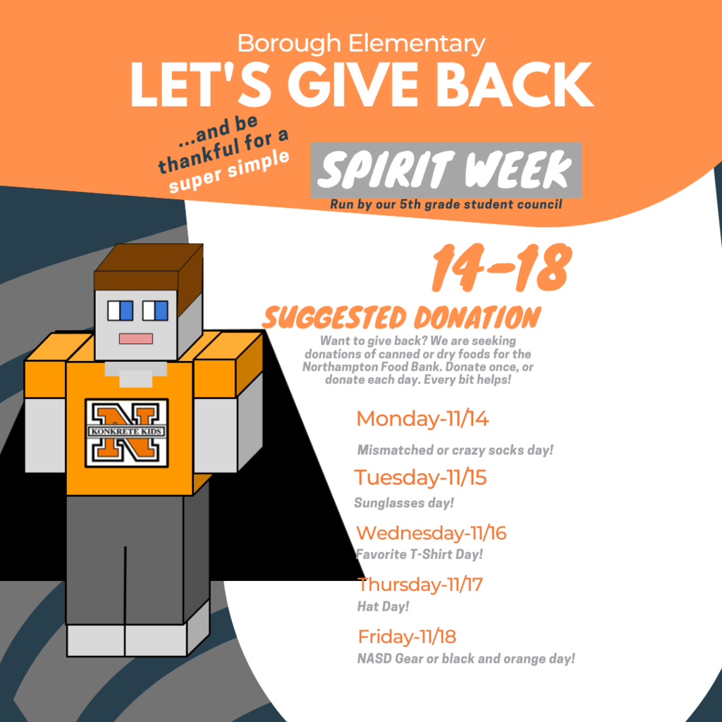 Spirit Week Flyer with dates